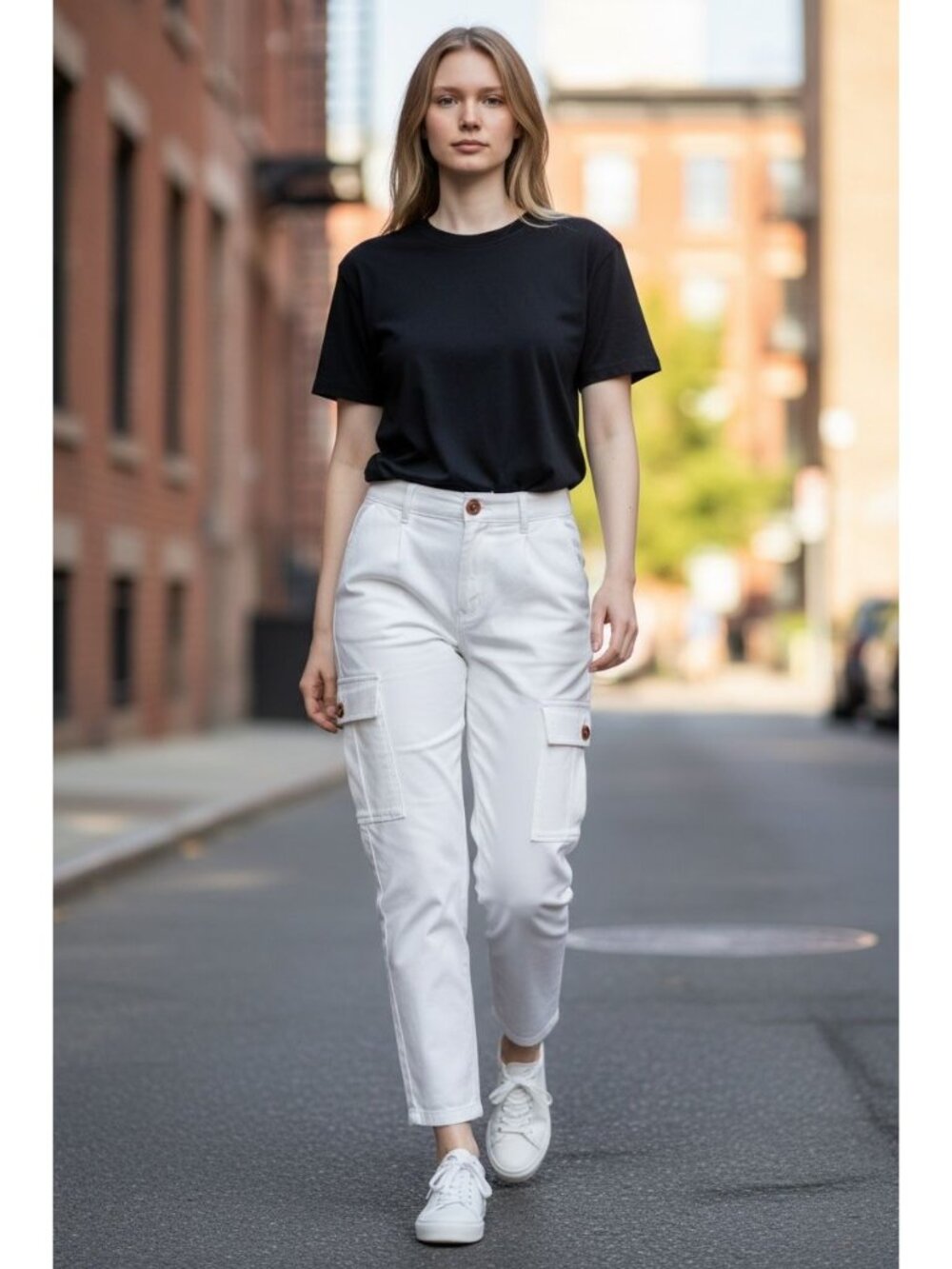 Anthropologie Amadi White Pantalon Cargo Pants